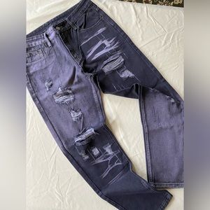 Purple colored men’s jeans